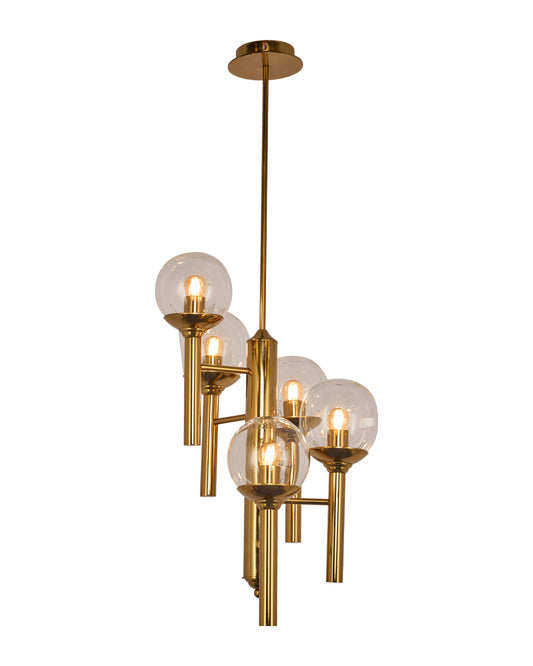 Golden Orb Cluster Chandelier