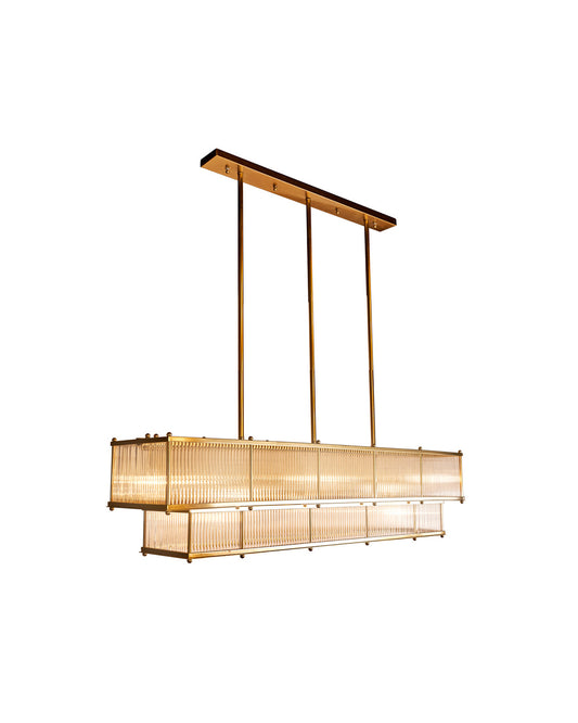 Gold Linear Pendant Chandelier