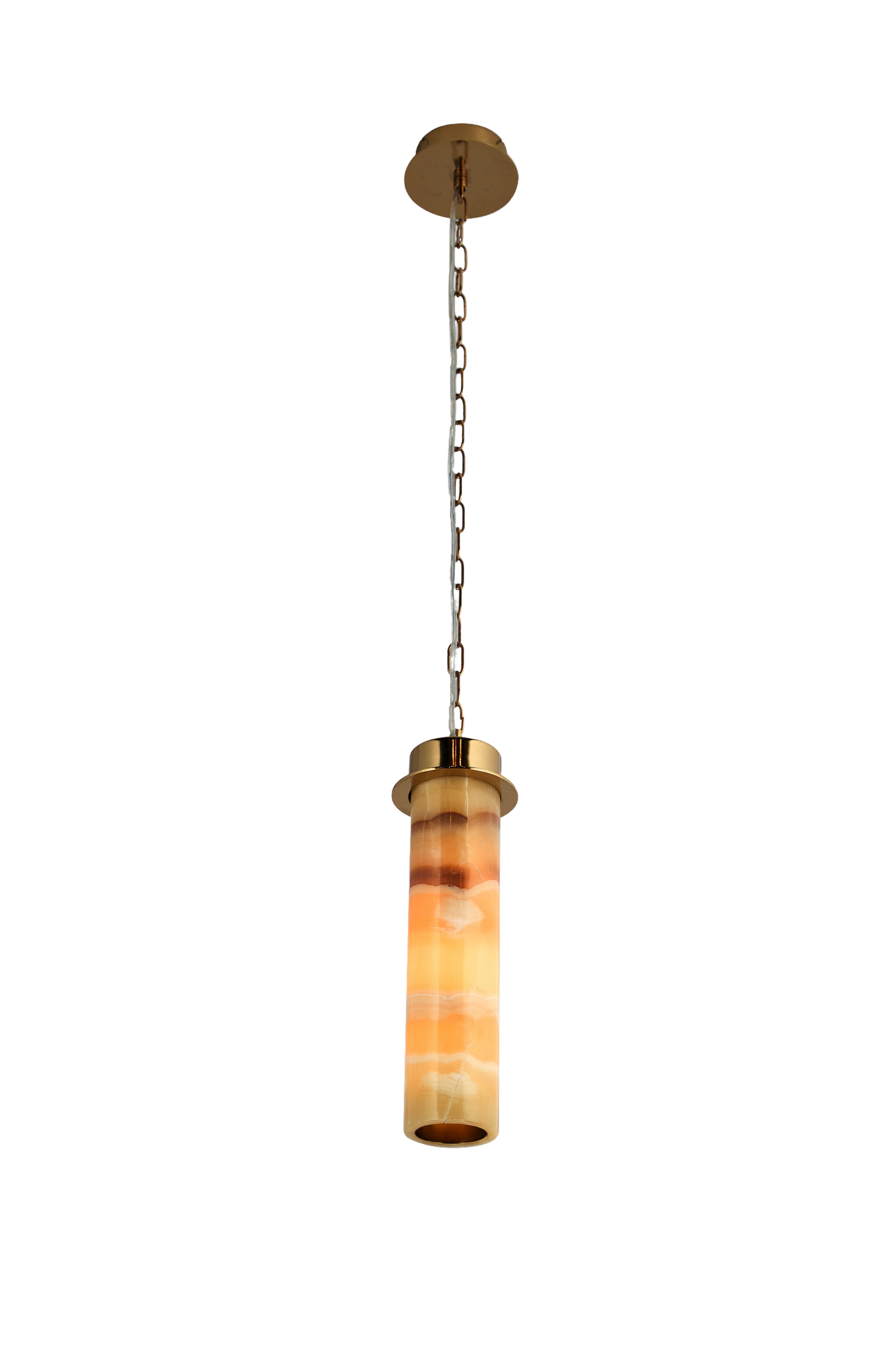 Cylindrical Marble Pendent Lamp