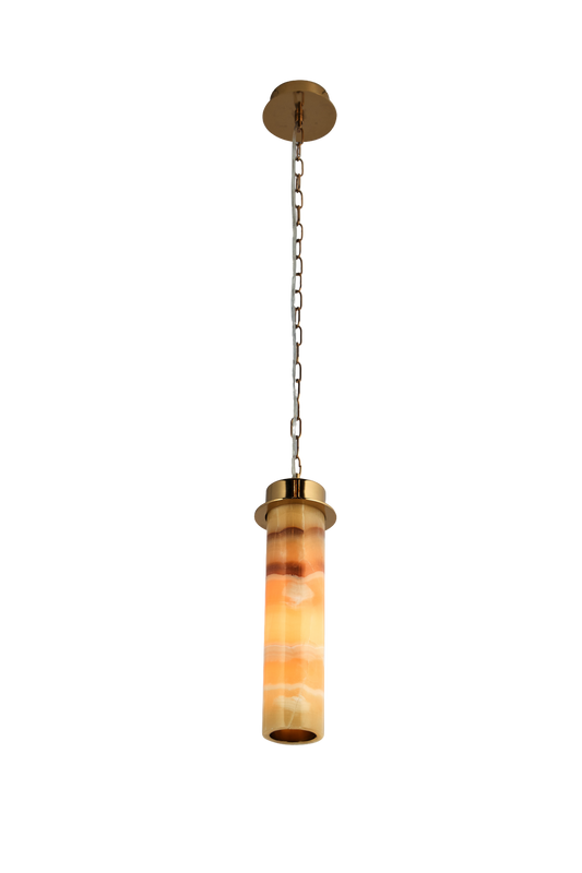 Cylindrical Marble Pendent Lamp